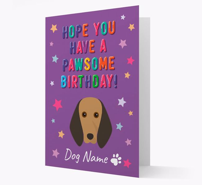 Personalised Card 'Hope You Have A Pawesome Birthday' with {breedCommonName} Icon